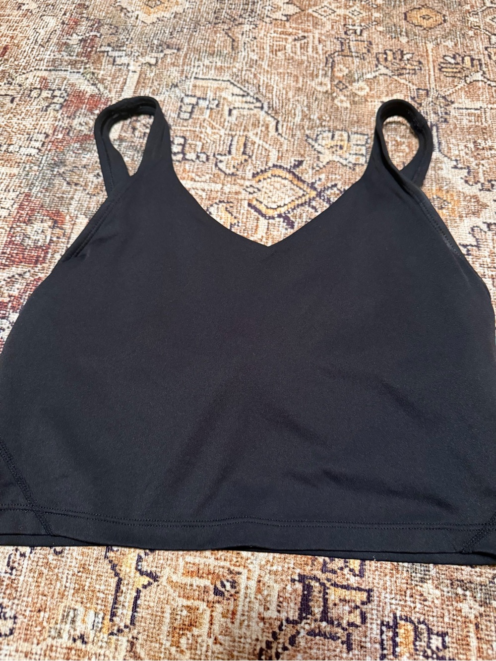 Workout Top  Black V-Neck Sports Bralette